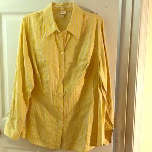 Yellow pin striped shirt